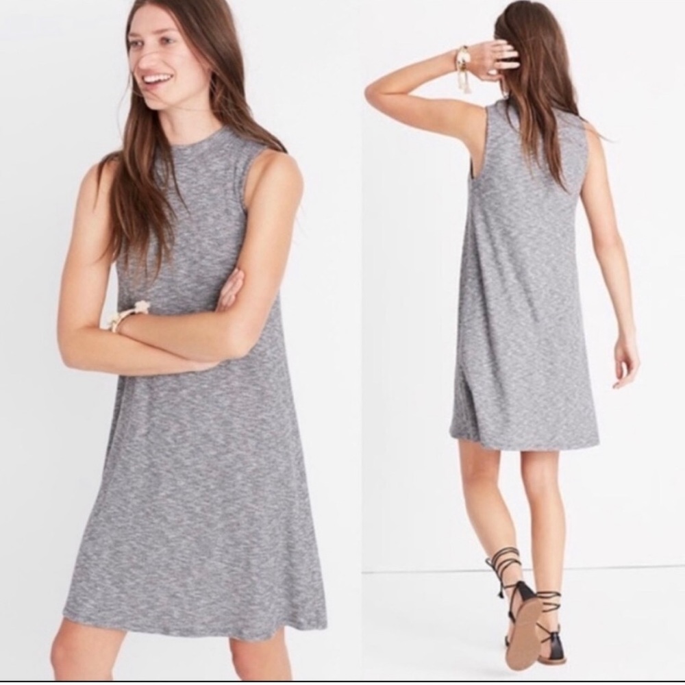 Madewell Sleeveless Mock Neck Swing Dress XS